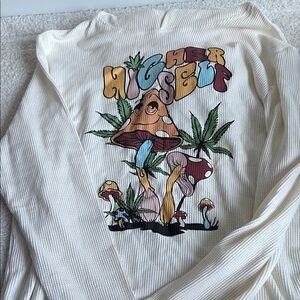 4th Dimension Cream Graphic Long Sleeve